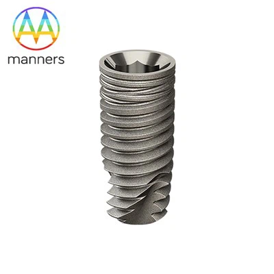 Metalinis gryno titano dantų implantas